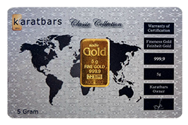 platinum looking karatbars 5g gold card